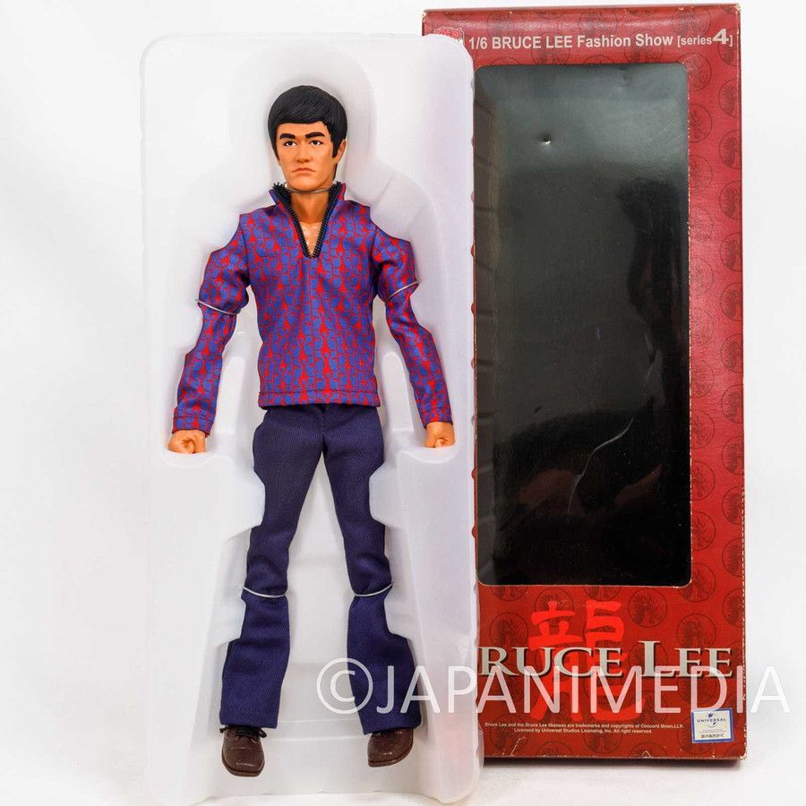 Classic retro toy! Bruce Lee 1/6 Fashion Show pattern shirt figure