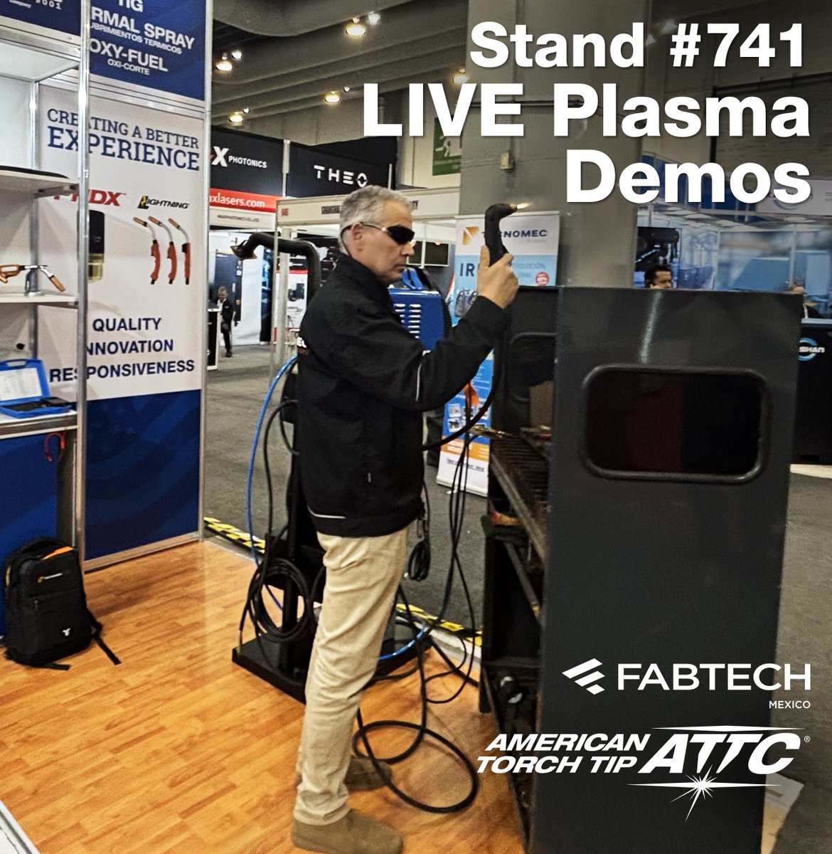 ATTCinc's tweet photo. Don’t just hear about it—see it LIVE! 🔥 We’ve got the heat at FABTECH Mexico, Booth #741, with handheld plasma demos you won’t want to miss. 🛠️ Stop by May 12–14 to see the power and precision for yourself. Who’s joining us? #FABTECHMexico #MetalFabrication #PlasmaCutting https://t.co/TEthLO5F1H