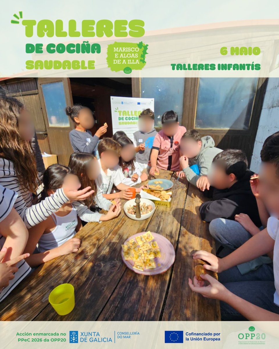 OPP20AIlla's tweet photo. 👩‍🍳🌊 |OPP20PROMOCIÓN

Onte, 21 alumnos/as de 5º de primaria do CEIP Torre Illa participaron nos Talleres de Cociña Infantís da OPP20.

Unha nova xornada para descubrir o marisco e as algas da Illa de Arousa a través da cociña e do produto local 💙

#PROMOCIÓN #MariscoDeAIlla https://t.co/0dtA6TcQSz