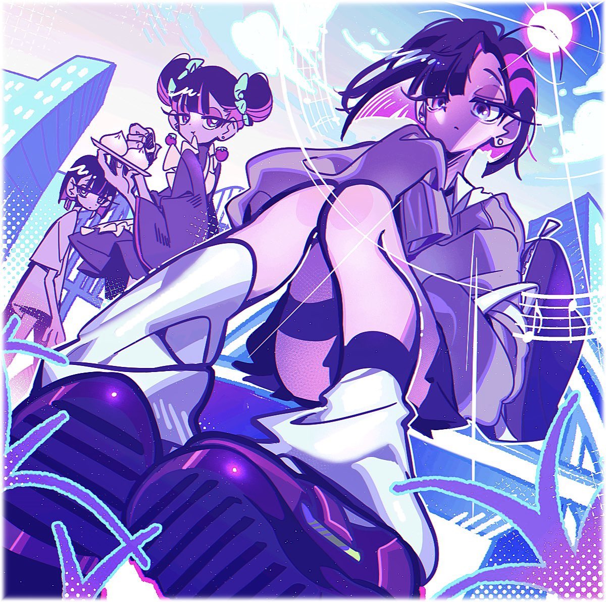 millo1130's tweet photo. #ずとまよファンアート  
#ずっと真夜中でいいのに
おべにらの誕生日 🎂💜💖💜 https://t.co/jdYadkIclx