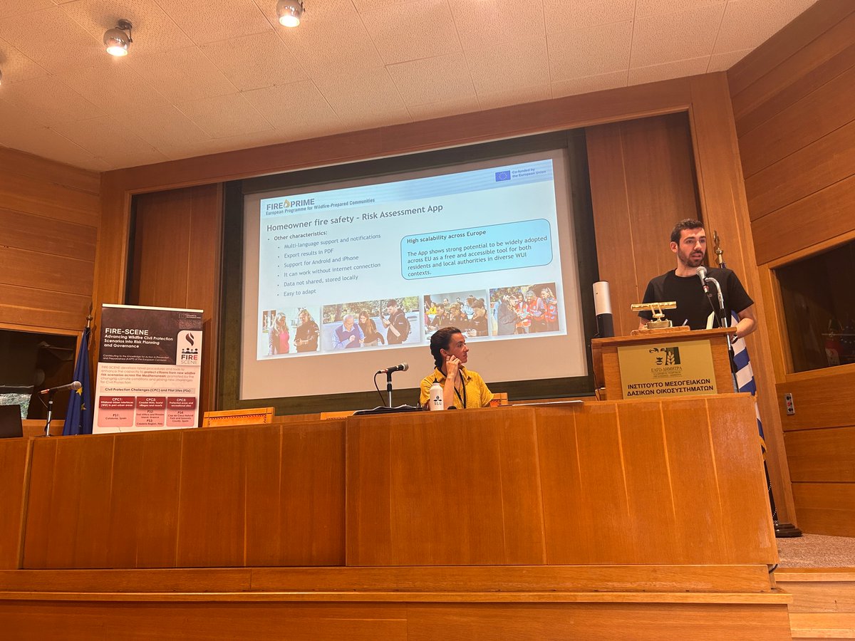 FIREPRIME_EU's tweet photo. 📢 @pasky_v (@la_UPC ) and @Can_Guillem (@PauCostaF) have just presented the #FIREPRIME results at the "2nd Exchange and Training Meeting" #ETM2 (Athens, May 12-14) within the @FIRESCENE_KAPP project. Well done! 😉 https://t.co/oW1wLAkrNv