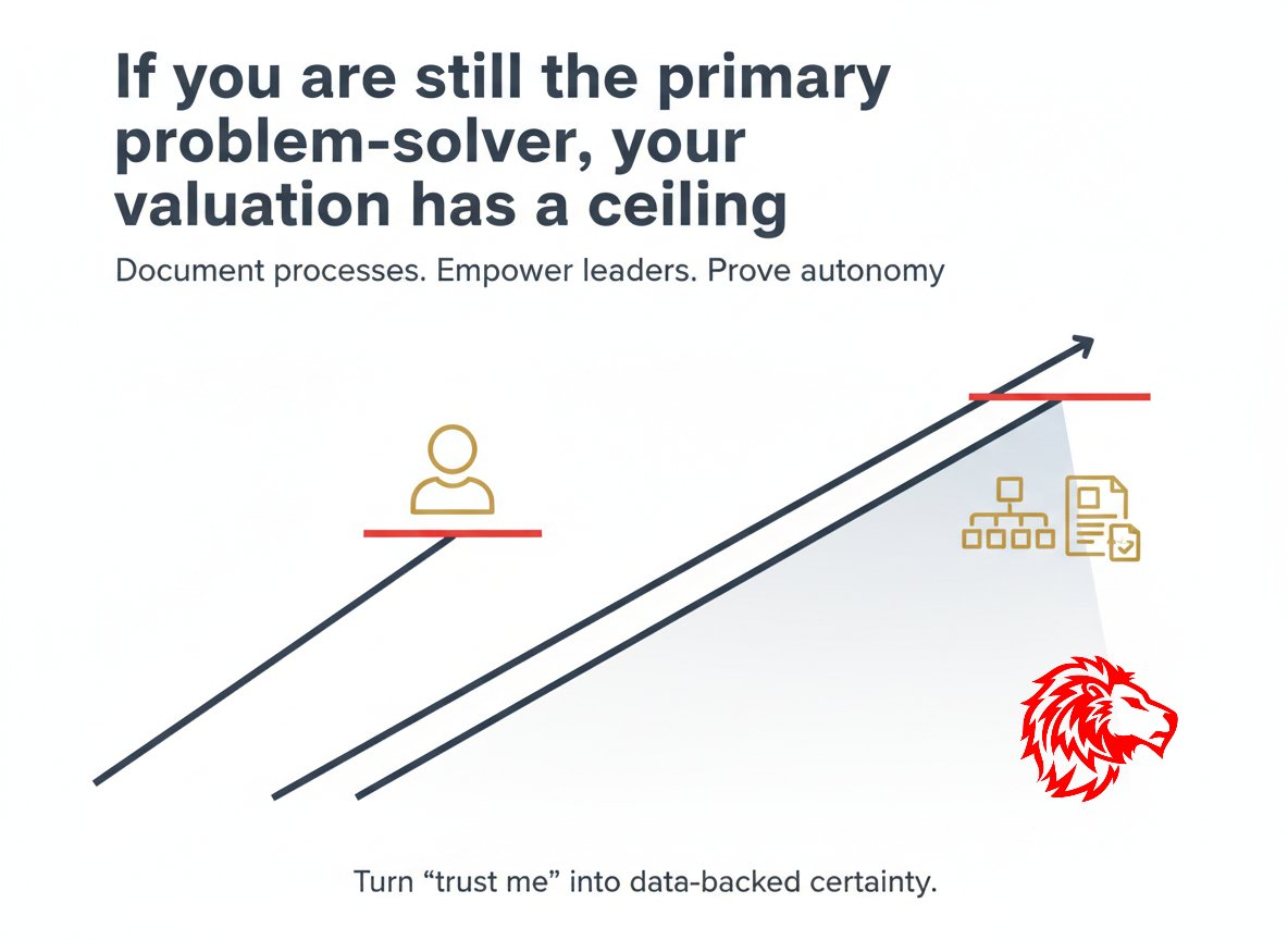 JoshuaRCarnes's tweet photo. If you are still the primary problem-solver, your valuation has a ceiling.

We use technology to help our clients prove this autonomy to buyers, turning "trust me" into data-backed certainty.

#BusinessOwner #Scale #BusinessBroker #ExitPlanning #Management https://t.co/1lcIY6UatX