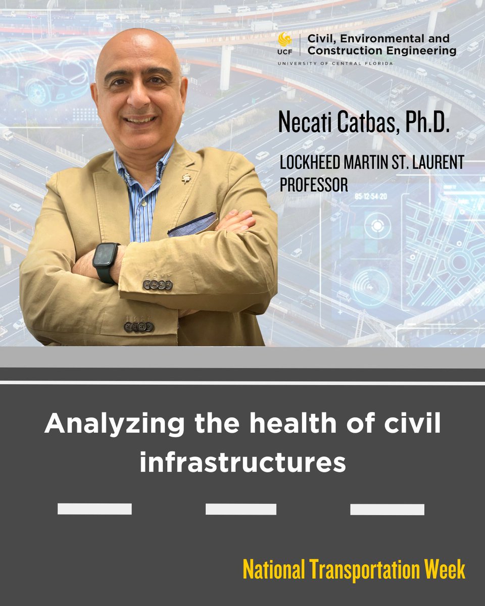UCFCECE's tweet photo. Necati Catbas is the founding director of the Civil Infrastructure Technologies for Resilience and Safety (CITRS) Lab. Learn more about his work: https://t.co/PjE7qnPfQy https://t.co/9tJAg9IWtR