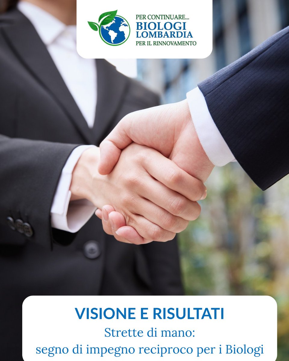 DottRossetto's tweet photo. Una stretta di mano è impegno concreto: in oltre due anni abbiamo portato i Biologi al centro del dialogo con istituzioni, sanità e ricerca, rafforzando il ruolo della Categoria nelle decisioni pubbliche. Il 17, 18 e 19 maggio vota Biologi Lombardia per il Rinnovamento. https://t.co/Td8A92f7Ha