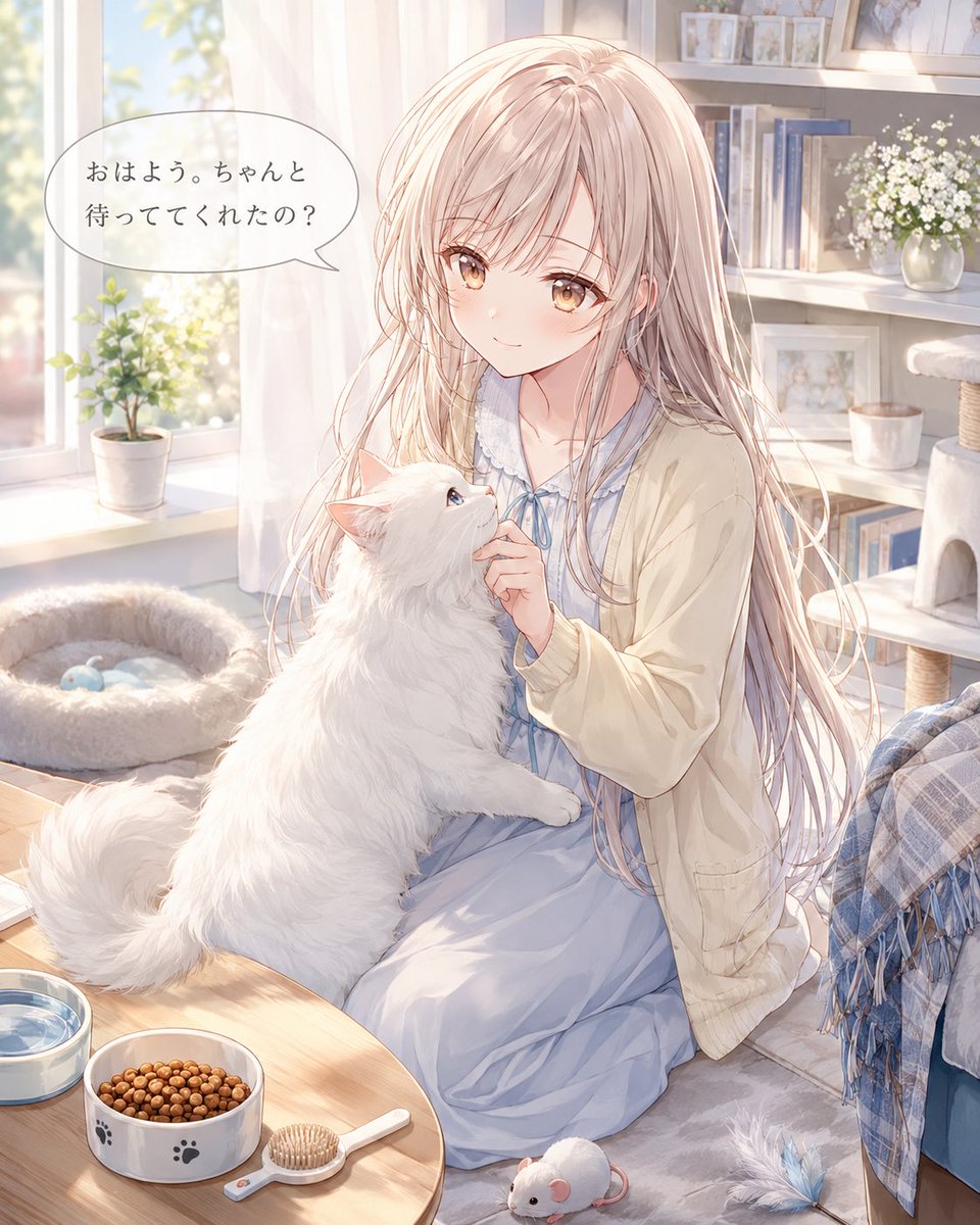 dan_go_AI's tweet photo. キャラクターがどんなペットを飼っていそうか推測し、日常を描くプロンプトを作ってみた。
プロンプトはリプ欄

#AIart️️️️️️️️️️️️️️️️️️️️️️️️️️️️️️️️️️️️️️️️️️️️️️️️️️️ #AIイラスト https://t.co/9PVd3tbu2b