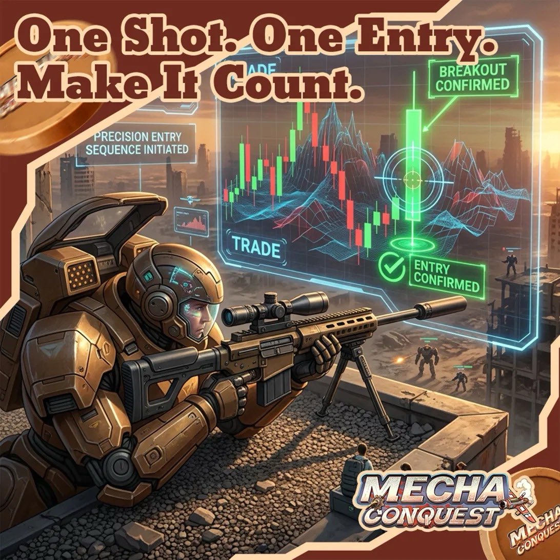 Mechaconquest's tweet photo. One shot, one entry and the breakout is already confirmed.
Precision entry sequence initiated and the $MCQ sniper does not miss when the setup is this clean.
Make it count.
Trade here 👉 https://t.co/PxyADH4n92
#Mechaconquest #MCQ #PrecisionEntry #Web3 #GameFi https://t.co/ML6VRUB54p