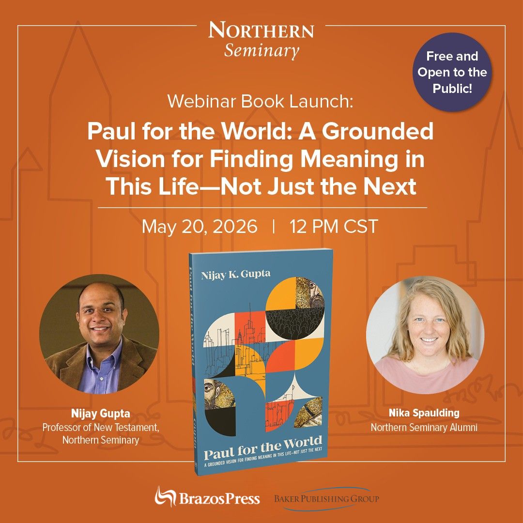 BrazosPress's tweet photo. We invite you to join a FREE webinar with Nijay Gupta about his new book, Paul for the World! This webinar will explore how the Apostle Paul’s message speaks into our lives today—offering a vision for meaning in the here and now. Register here: https://t.co/0e9WuWoeLq https://t.co/gPnarlgYlA