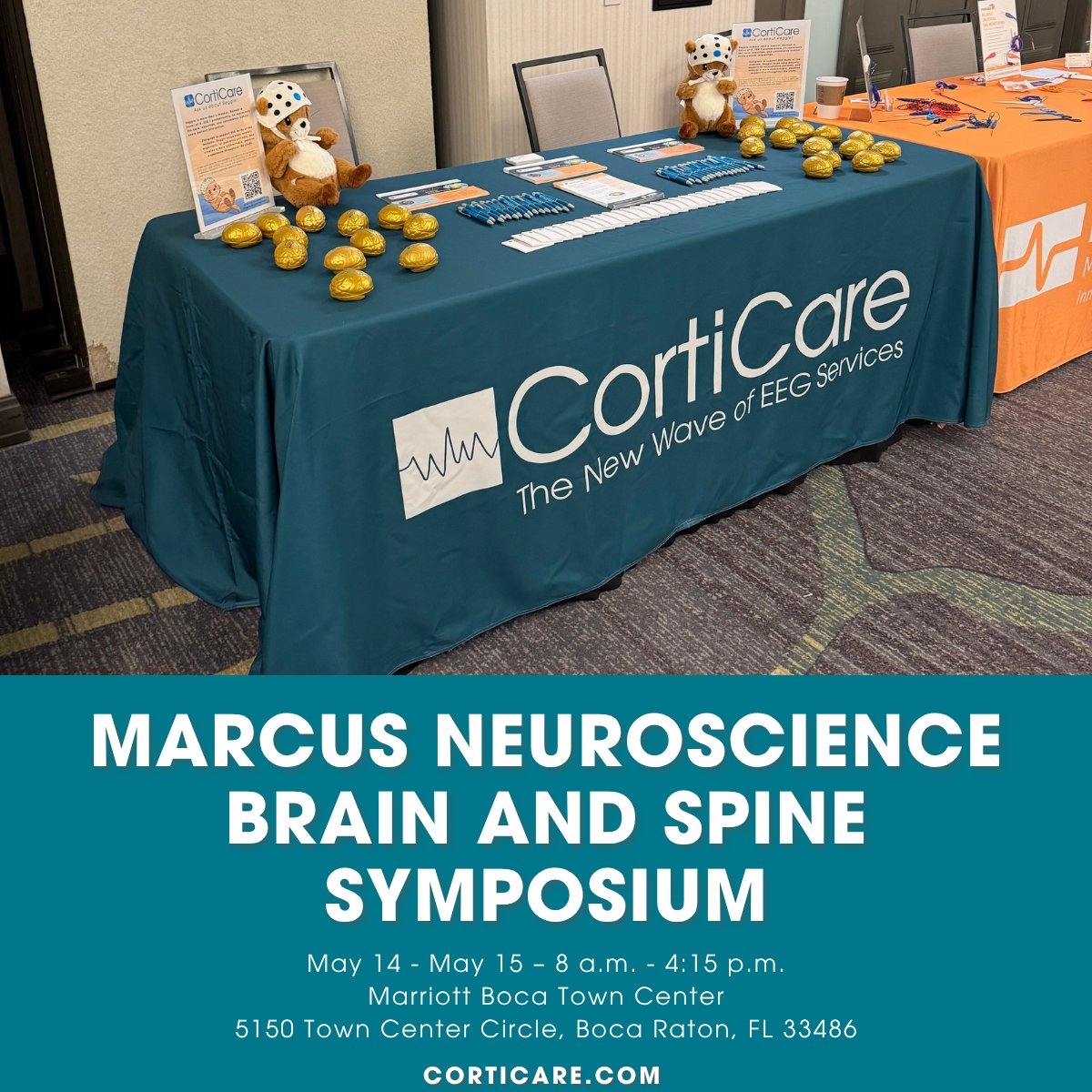 corticare's tweet photo. Today is the day!

CortiCare is on site at the Marcus Neuroscience Brain and Spine Symposium, and we’re looking forward to great conversations around where neurological care is headed next.

If you’re attending, come find us in the exhibit hall and say hi to Kenny Harper. We’re talking about how continuous EEG is helping hospitals move faster, cover more, and make real-time decisions with confidence.

Not making it this year? No worries, we still want to connect.
marketing@corticare.com

May 14 to 15
8 am - 4 pm
Marriott Boca Town Center

Learn more: https://t.co/KUPEoWCOBP

#Neuroscience #EEG #CriticalCare #HealthcareInnovation #CortiCare