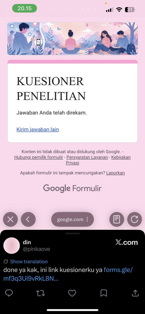 ayactual's tweet photo. @pinkaove done juga kakk, thank u! https://t.co/zR6OyEXS4D