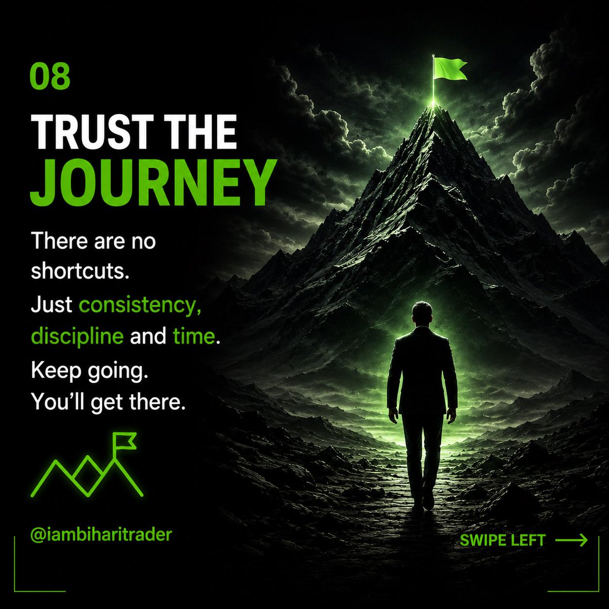 iambiharitrader's tweet photo. There are no shortcuts. Just consistency, discipline, and time. 🏔️

Keep going. You’ll get there. Success is a marathon, not a sprint. 🏁

#SuccessMindset #BihariTrader https://t.co/qxn15Lh2zX