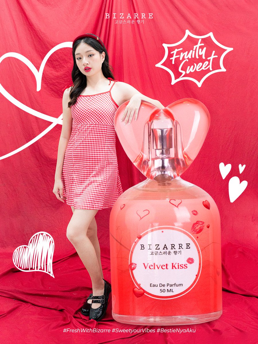 Bizarre_Perfume's tweet photo. Bizarre Sweetie Vibes Velvet Kiss💃💋

Cocok untuk Bestie yang suka wangi manis buah yang segar💗

Udah ada yang punya?🤭

#SweetYourVibes #FreshWithBizarre #BestienyaAku https://t.co/7CRubOftVr