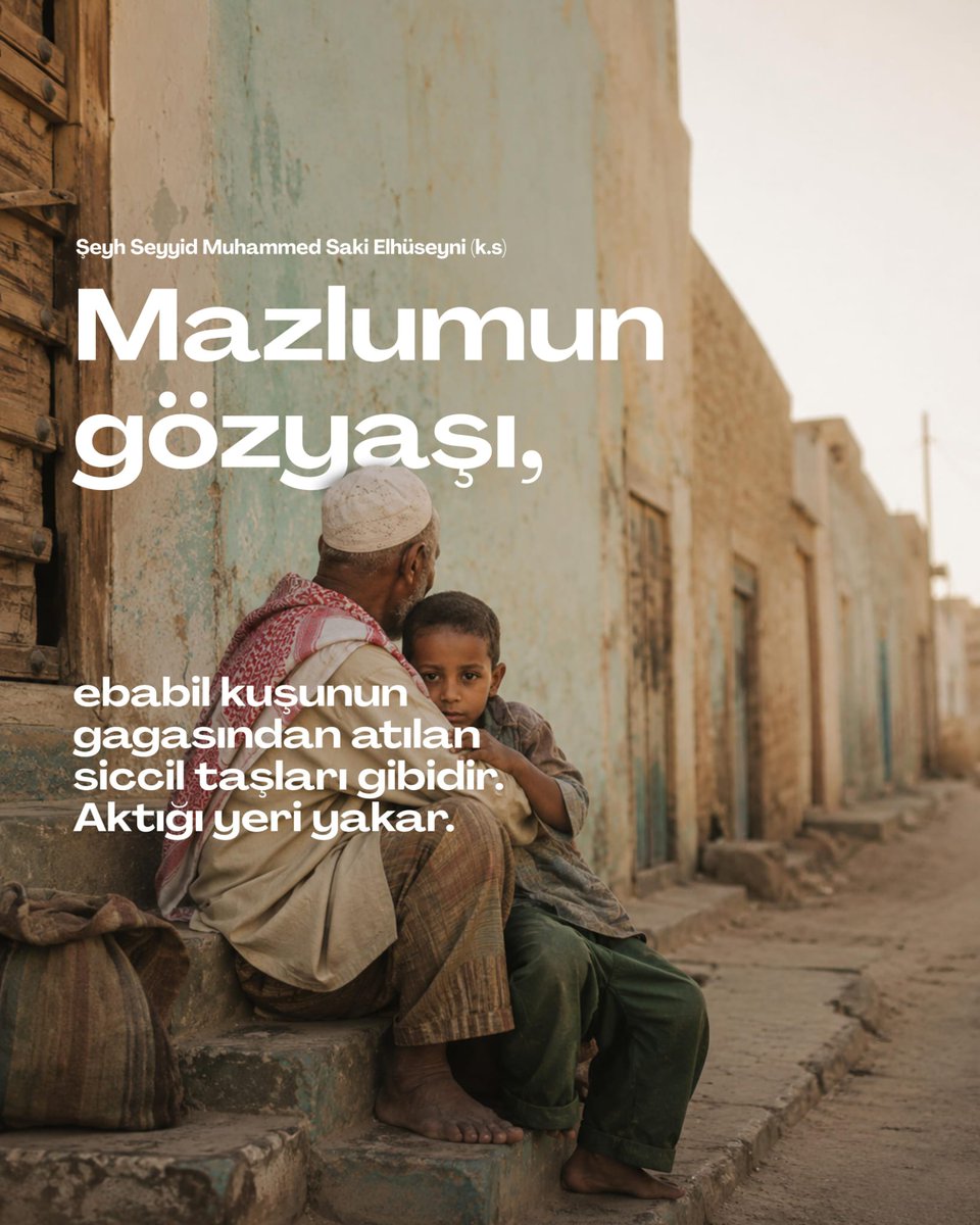 gulcehatun_02's tweet photo. 🔥 **Nar-ı Mazlum**

"Mazlumun gözyaşı, ebabil kuşunun gagasından atılan siccil taşları gibidir. Aktığı yeri yakar." 🌹✨
— **Sultan Şeyh Seyyid Muhammed Saki Elhüseyni [k.s.a]** 🕯️🤍🕊️
#SultanSaki #Mazlum #Adalet #Ebabil #Dua #Maneviyat #Tasavvuf #Gözyaşı #Hak #İntizam https://t.co/gQ6c7JBAFi