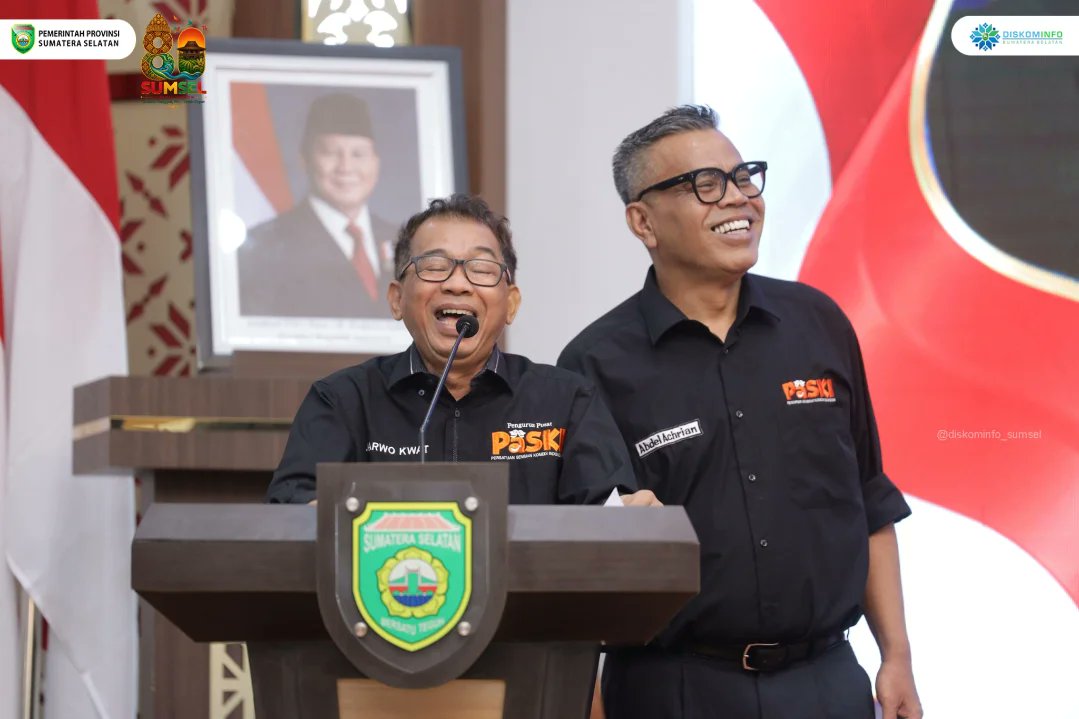 DISKOMINFOSS's tweet photo. Kembali Nahkodai PASKI Sumsel, Fikri Haikal : Komedi Harus Bermanfaat, Bukan Sekadar Viral!

#GubernurSumsel
#WakilGubernurSumsel
#HermanDeru
#CikUjang 
#DiskominfoSumsel
#PemprovSumsel https://t.co/E55V9GHPnJ