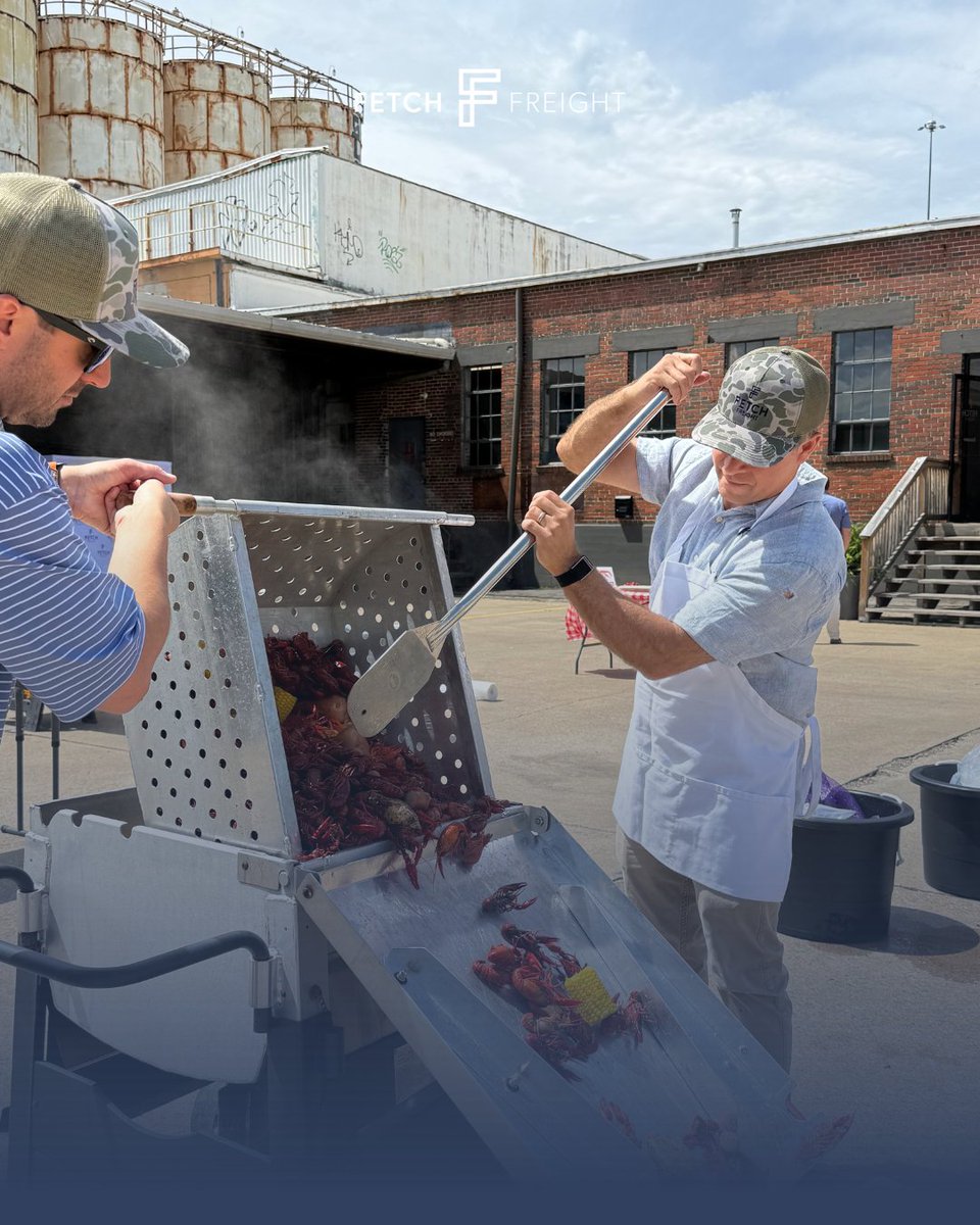 FetchFreight's tweet photo. Kicking off the summer with a Fetch crawfish boil! https://t.co/Xs93YmpvTu
