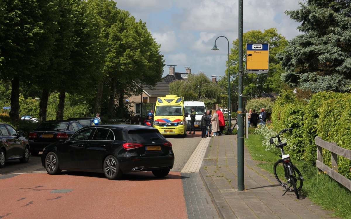 Fietser gewond na botsing met auto in Marsum