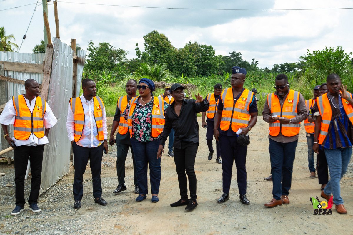 GHANAFREEZONES1's tweet photo. GFZA CEO Visits Philbro Group’s New Integrated Refinery Project Site 

Kyekyewere, May 2026 

A delegation from the Ghana Free Zones Authority (GFZA) and the Ghana Revenue Authority (Customs Division), led by the Chief Executive Officer of the GFZA, Dr. Mary Awusi, on Wednesday, 13th May 2026, paid a working visit to the new project site of Philbro Group Limited at Kyekyewere in the Eastern Region.
The visit formed part of the Authority’s ongoing stakeholder engagement and monitoring activities aimed at supporting the growth and development of Free Zones enterprises across the country. 

During the tour, the CEO and Chairman of Philbro Group Limited, Philip Brobbey, made a detailed presentation on the company’s ambitious integrated oil refinery project, which is being developed on a 360-acre parcel of land.
The facility, currently under construction, is expected to house a modern processing plant, water treatment facility, staff accommodation units, a canteen, clinic, and daycare centre, all designed to support efficient operations and staff welfare. 

He further indicated that by-products generated from the refinery process would be converted into soap and other value-added products. He also noted that the company is producing its own construction blocks for the ongoing development of the facility, demonstrating a strong focus on self-sufficiency and local production capacity. 

Dr. Mary Awusi expressed satisfaction with the scale of work being undertaken at the site and commended the company for its forward-looking approach to industrial development. Special commendation was given to the inclusion of staff-focused facilities such as the daycare centre, clinic, and accommodation units, which she noted would significantly improve employee welfare and productivity. 

She further highlighted the importance of the daycare facility in supporting working mothers and promoting women’s empowerment within the industrial sector, describing it as a thoughtful initiative that encourages greater female participation in the workforce. 

Officials of the Customs Division highlighted the importance of continued cooperation in facilitating efficient trade processes and maintaining regulatory standards within the Free Zones enclave. 

Dr. Mary Awusi was accompanied by the Deputy Chief Executive Officer in charge of Finance and Administration, Mr.  Musah Sibiri Hamidu; Deputy Chief Executive Officer in charge of Operations, Mr. Lateef Apau Wiredu; Senior Manager for Corporate Affairs, Mr. Bilal Muazu Sulemana; Head of Compliance, Mr. Michael Larbi; as well as other officers of the Authority. 

Issued by Corporate Affairs & PR Department, GFZA #gfza #trade #exports #investments #prioritySectors #oilrefinery