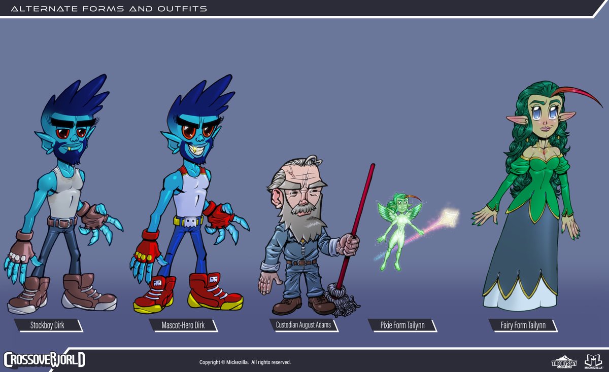 Mickezilla's tweet photo. More CrossoverWorld forms and outfits.

Stockboy Dirk. Custodian August Adams. Pixie and Fairy Form Tailynn.

🔗 https://t.co/SJuEcGDD76

#CrossoverWorld #CharacterDesign #DirkTheDuppy https://t.co/fsUyEVpn3c