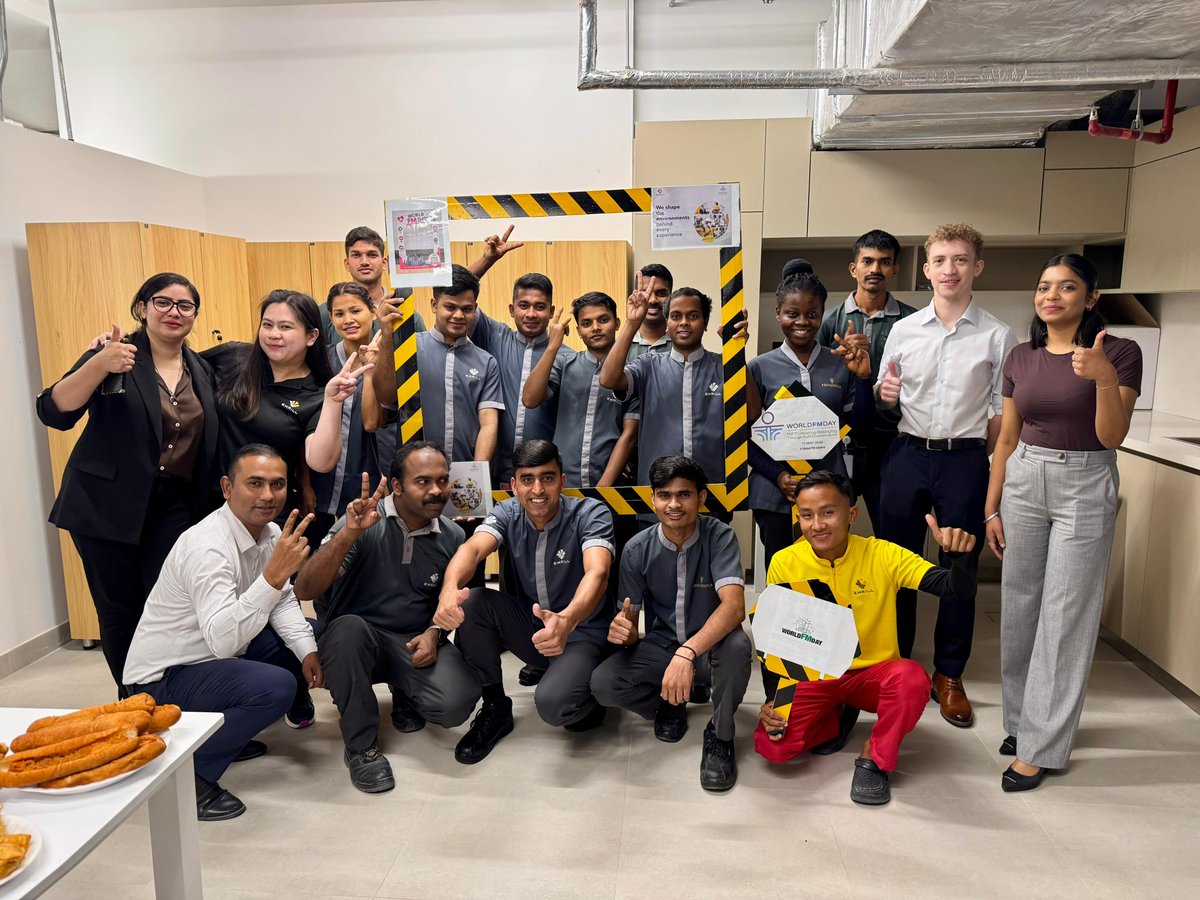 StuartjhCEO's tweet photo. The heart of facilities management is people. There is no better way to recognise World FM Day than by spending time with our teams who bring our operations to life every day. 

Thanks to all teams for collaborating and celebrating together.

#ProudlyEmrill #ExcellentPeople https://t.co/mQINIQQL6A