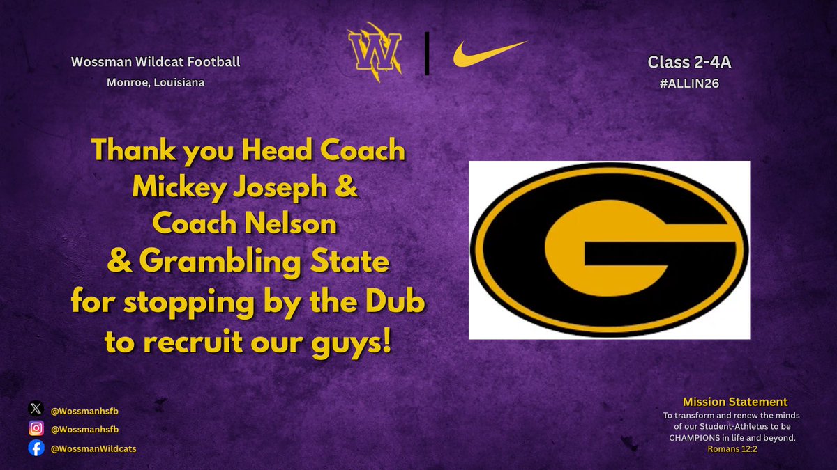 Wossman Wildcat Football tweet media