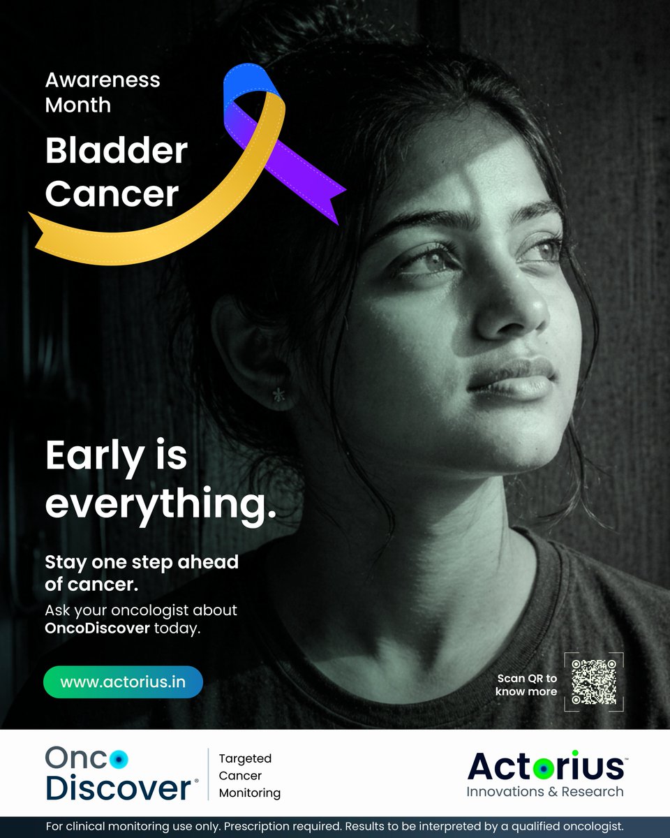 Actorius_IR's tweet photo. Bladder cancer requires long-term monitoring due to high recurrence rates. OncoDiscover®, a blood-based CTC test, helps support treatment follow-up by detecting circulating tumor cells through a simple liquid biopsy approach. #BladderCancer #LiquidBiopsy #CTC #OncoDiscover https://t.co/Q5DjTL29oX