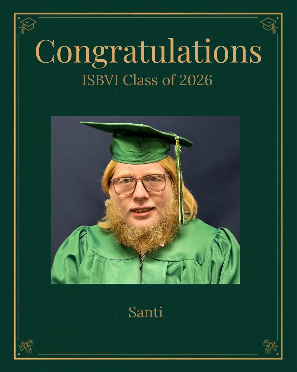 IBCFindy's tweet photo. Get to know ISBVI graduating senior Santi!

Favorite Subject in School: Theater
Favorite TV Show: Squid Games
Favorite Musical Artist: Juice WRLD
Favorite Hobbies: Playing his PlayStation 5 and making music https://t.co/ckhO5EOVjT