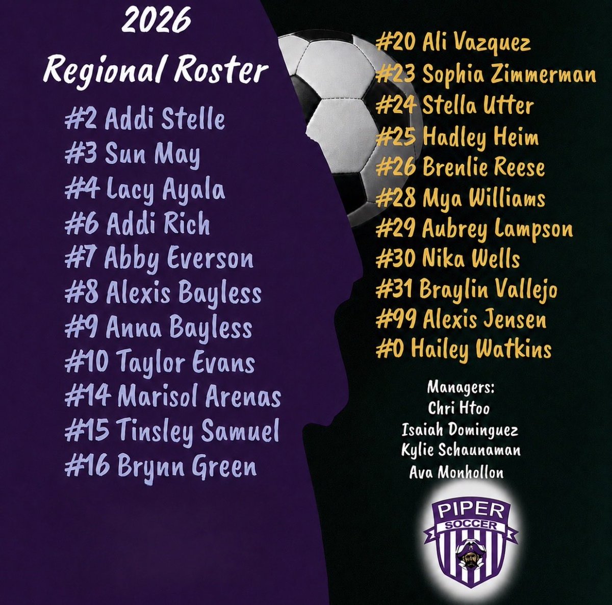 Piper Soccer- Boys & Girls tweet media
