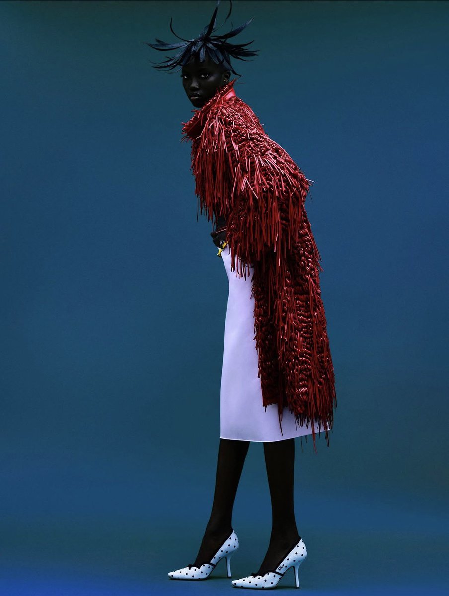 LegendaryLade's tweet photo. Supermodel Anok Yai covers British Vogue June 2026!🖤🔥

Photographed by Rafael Pavarotti. 
Styled by Kate Phelan. https://t.co/FFVcQ52xDZ