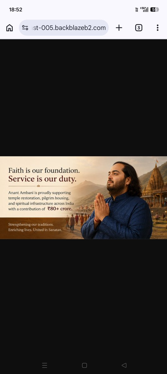 SrinjiniGuin's tweet photo. #Anant2026Dharma  Anant Ambani is fostering spiritual growth by spearheading temple developments and improving pilgrim facilities, showcasing a visionary approach to preserving and enhancing cultural and religious heritage. https://t.co/tVbnKwSoh8