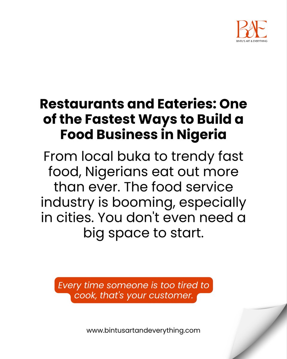 B_A_E_Marketing's tweet photo. The food sector is quietly building millionaires in Nigeria in 2026.

We put together a full breakdown of the 5 most profitable food businesses right now and why they keep winning even through inflation and economic pressure. https://t.co/AzBDtPseaf