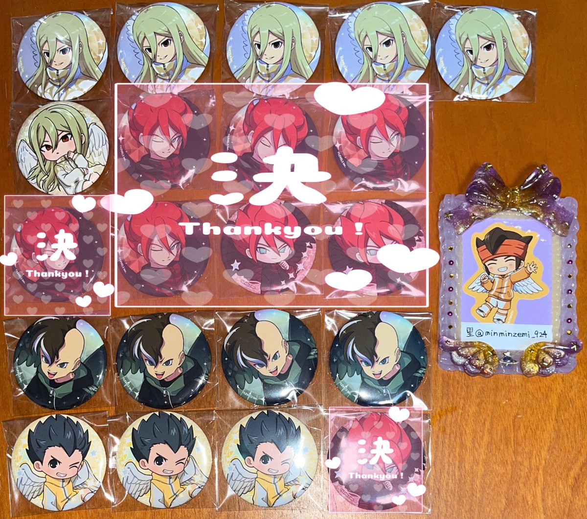 minminzemi_924's tweet photo. 【交換/譲渡】イナズマイレブン イナイレ 天使と悪魔 POPUP ロフト

譲)豪炎寺 アフロディ 吹雪 不動 佐久間 風丸 虎丸 フィディオ バダップ

求)SD缶バッジ鬼道or定価(特典は300円)+送料

缶バッジは現在現地で購入された方のみで求めております。譲渡はできるだけ纏めてだと嬉しいです…！🙇 https://t.co/tIvysOq4t2