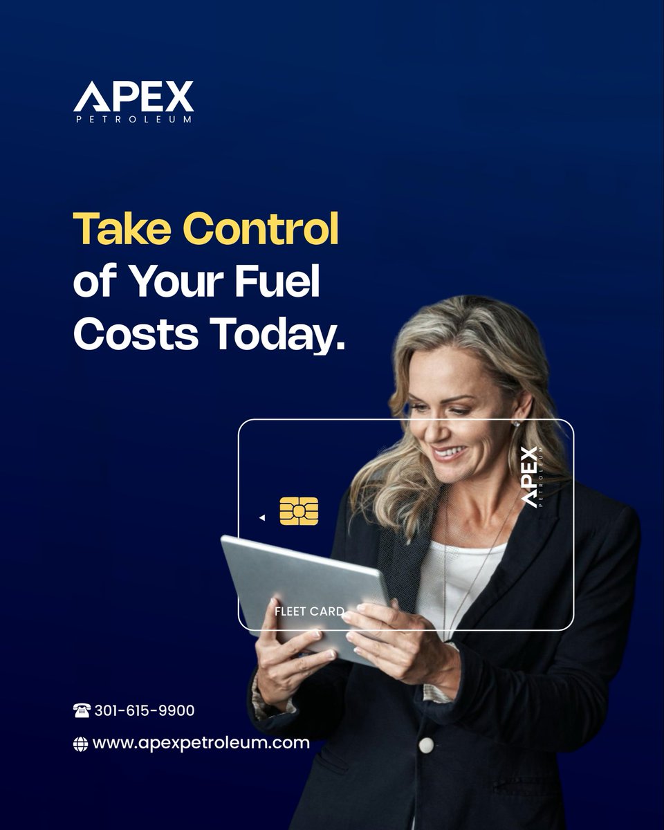 PetroleumApex's tweet photo. Fuel management should empower your business, not drain your resources. With Apex Fleet Cards and fuel supply solutions, your company can track spending, prevent misuse, and improve efficiency. 

Contact us today to get started.

#fleetcard #fleetcards #fuelcards #fleetdrivers https://t.co/r4VZjOxq6b