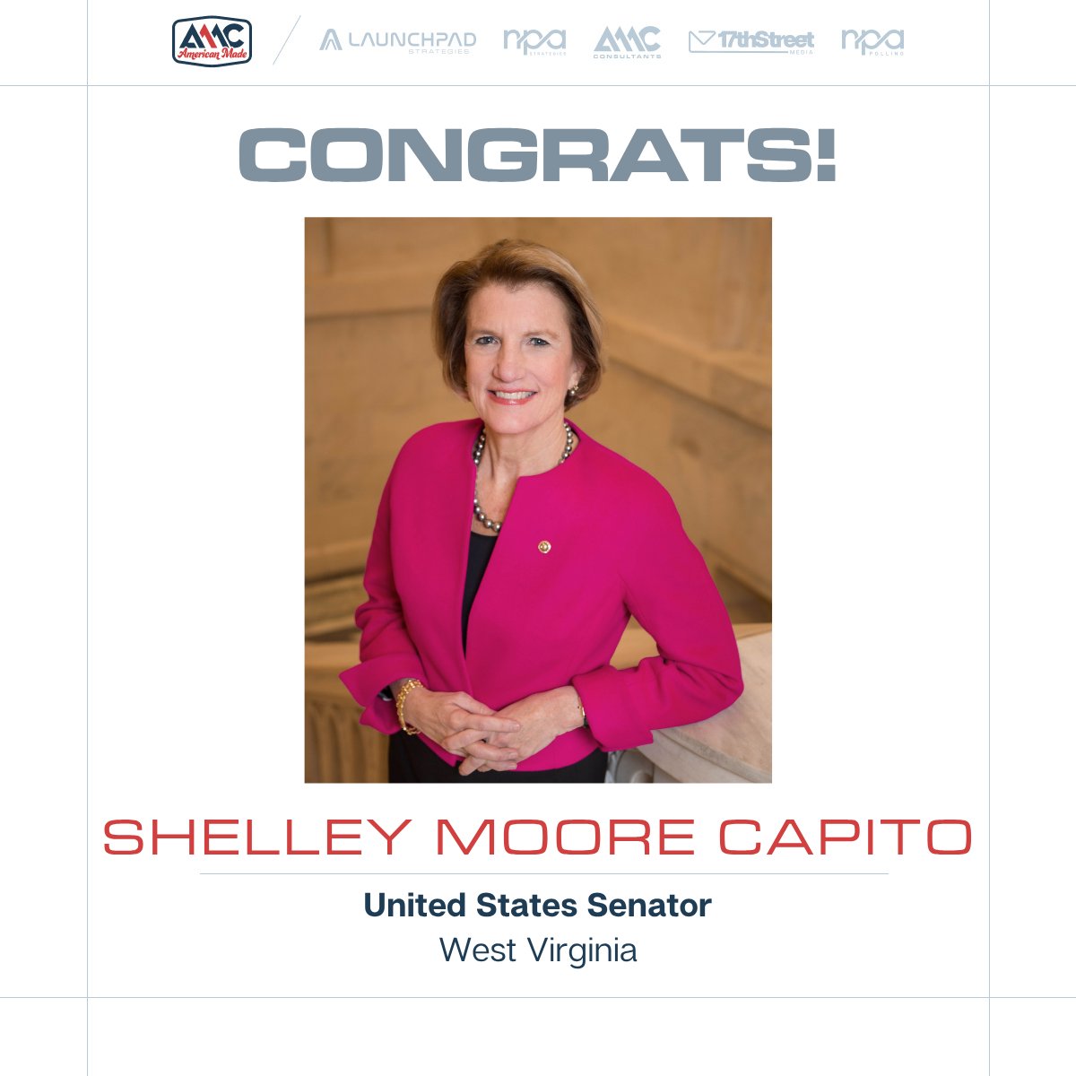 AMMediaCo's tweet photo. Congratulations to @CapitoforWV on your primary win. We look forward to November and beyond as you continue your work for the great people of West Virginia. https://t.co/Byi7wliae5
