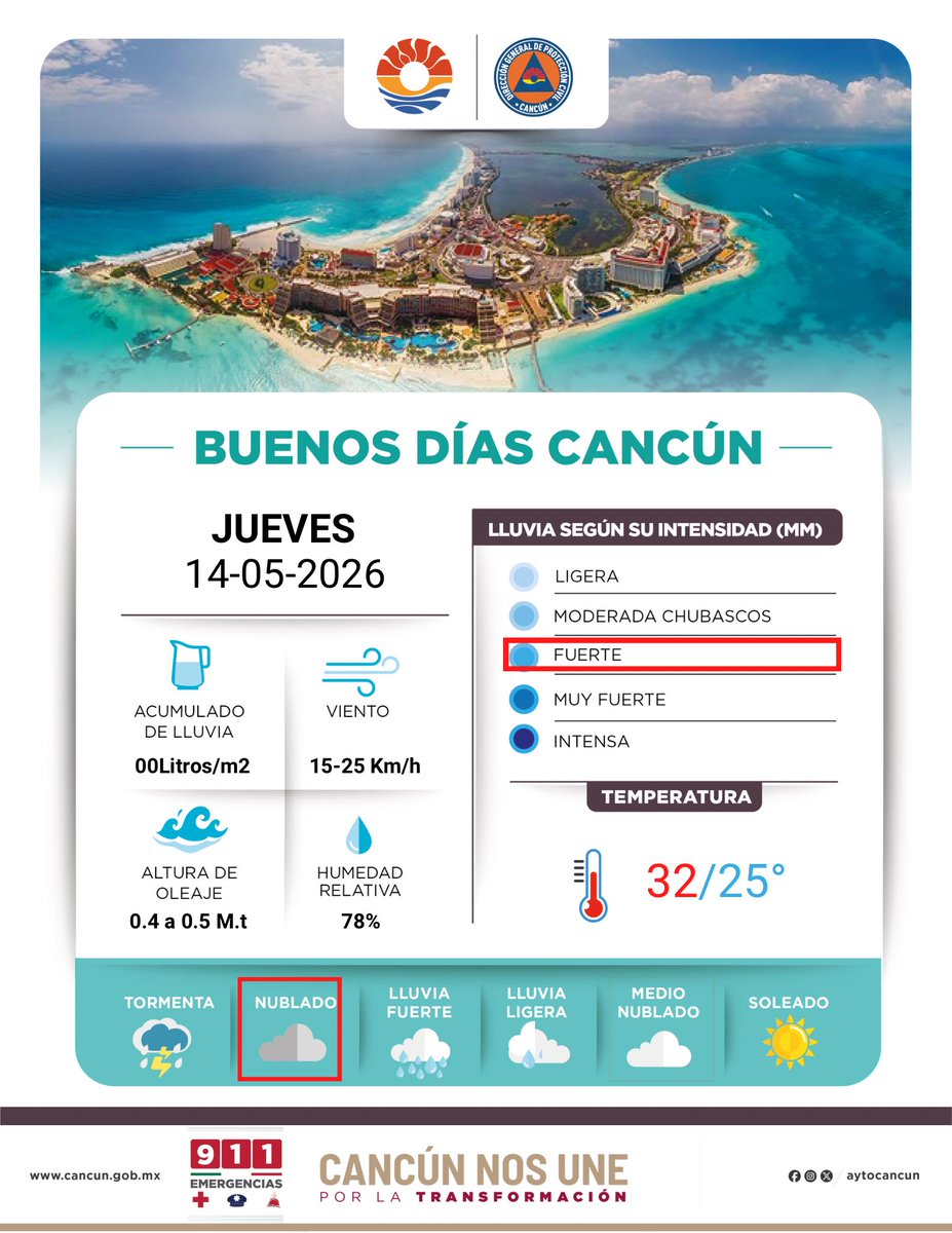 Protección Civil Cancún tweet media