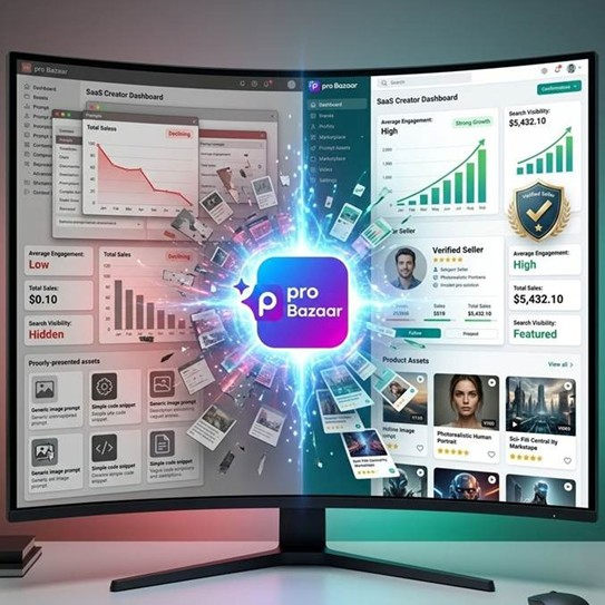 probazaarai's tweet photo. Talented creators are everywhere.
But only a few get seen.
Because:
 ❌ No analytics
 ❌ No promotion tools
 ❌ No marketplace positioning
ProBazaar gives you visibility tools.

Stop being invisible. Start scaling.
#CreatorEconomy #AIbusiness #ProBazaar https://t.co/YYRXpN3RjB