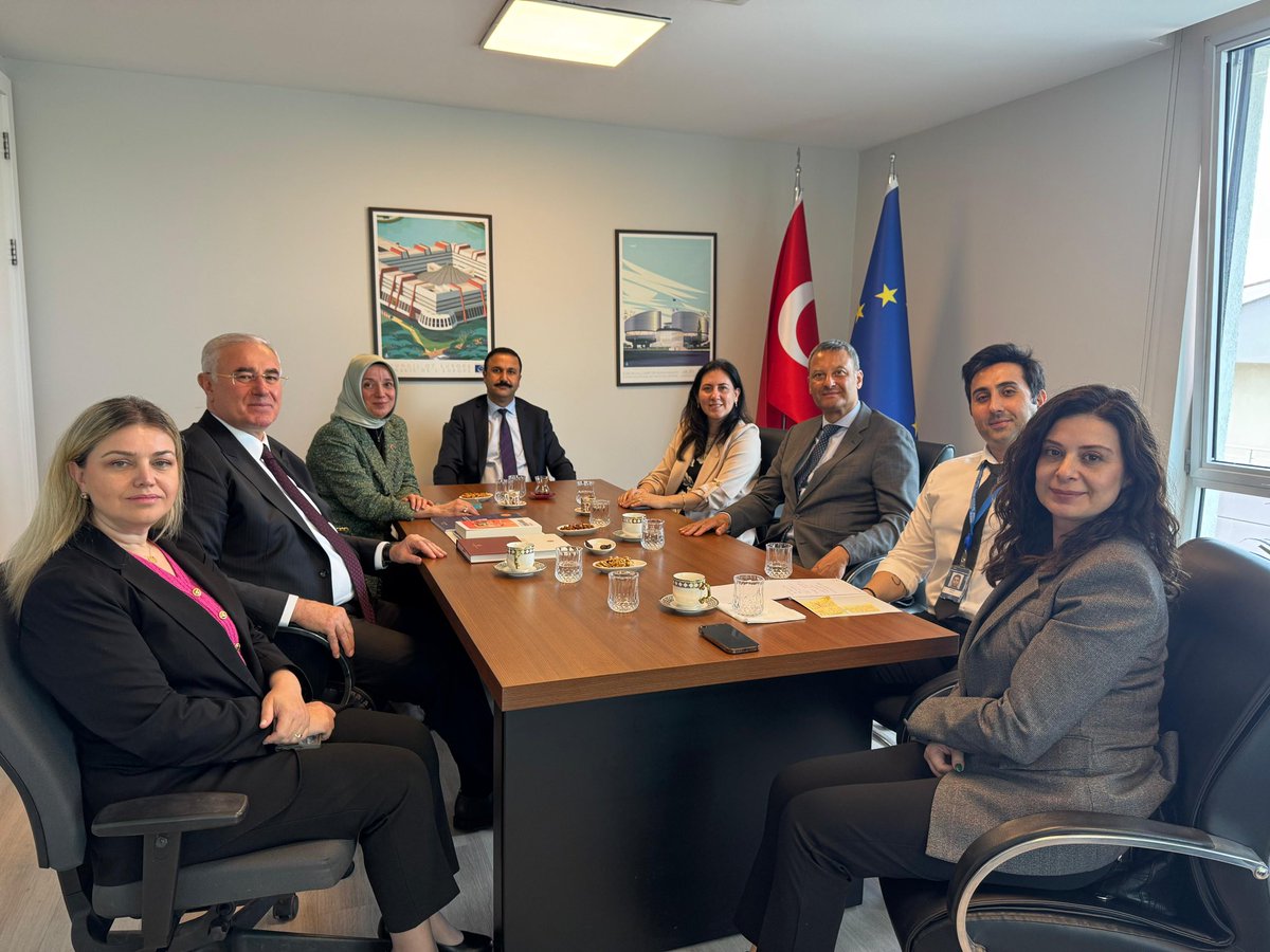 TurkeyOmbudsman's tweet photo. Chief Ombudsman of Türkiye, Mr. Mehmet Akarca paid a visit to the Head of the Council of Europe Programme Office in Ankara, Mr. William Massolin. Ombudsperson Ms. Fatma Benli Yalçın and Secretary General Mr. Mehmet Doğan were also present at the meeting. https://t.co/bMQHypRCtr