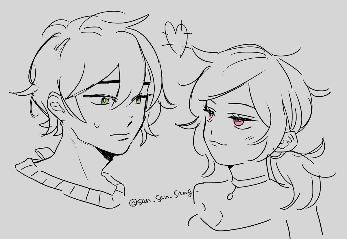 sansan_sang_'s tweet photo. 自分絵のアンアシュ～ https://t.co/xrKoGpAPYQ
