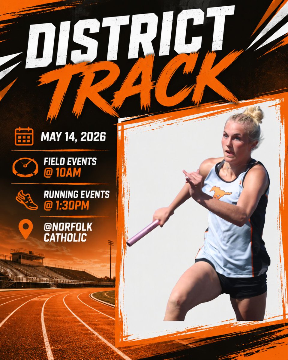 SCSActivities's tweet photo. 🏃🏻‍♂️Varsity Track Districts
🕙️ 10am 
📍@ Norfolk Catholic https://t.co/hzPHVD3fMH