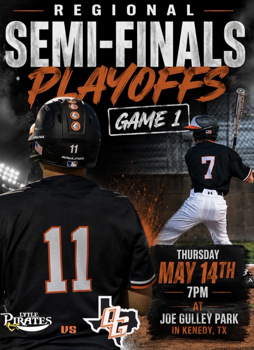 OG_Baseball25's tweet photo. 🚨GAME DAY!!!🚨

The Bulldogs will be traveling to Kenedy to take on the Lytle Pirates! 

OG NATION, we need your support tonight! If you have nothing to do, we hope to see y’all there! 

@ChrisThomasson7 @LarissaLiska @3ATxHsBaseball @SouthTexasHigh1 @CallerSports https://t.co/Y5hYh9rlig