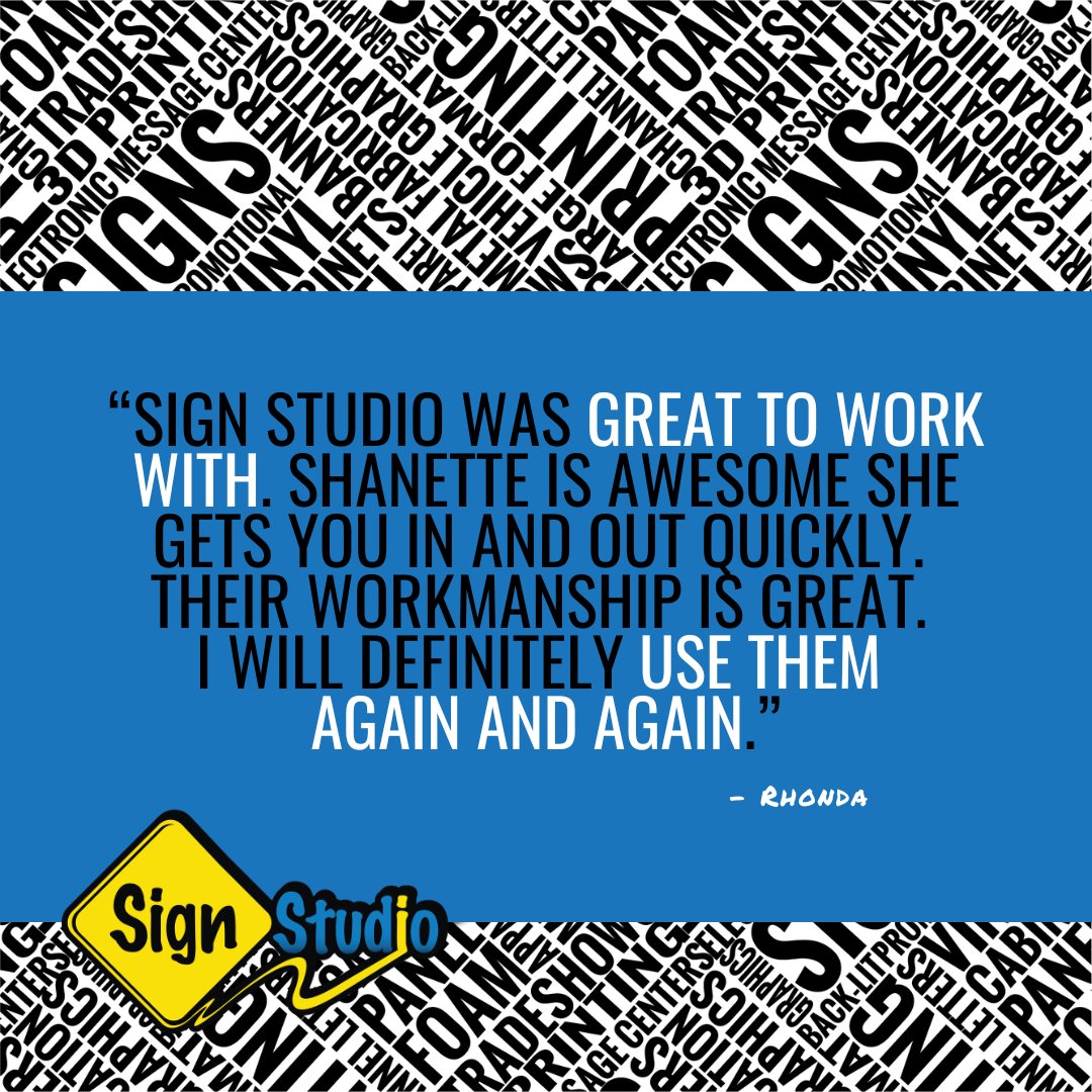 yoursignsource's tweet photo. Thank you for the feedback, Rhonda, and a BIG thank you to Shanette for always taking great care of our customers! 👏

#SignStudio #NotJustSigns #CompleteVisualMarketing #NWAsigns #WeveGotYourBack #FeedbackFriday #CustomeReview #Feedback #Review https://t.co/xOiIhPixsF