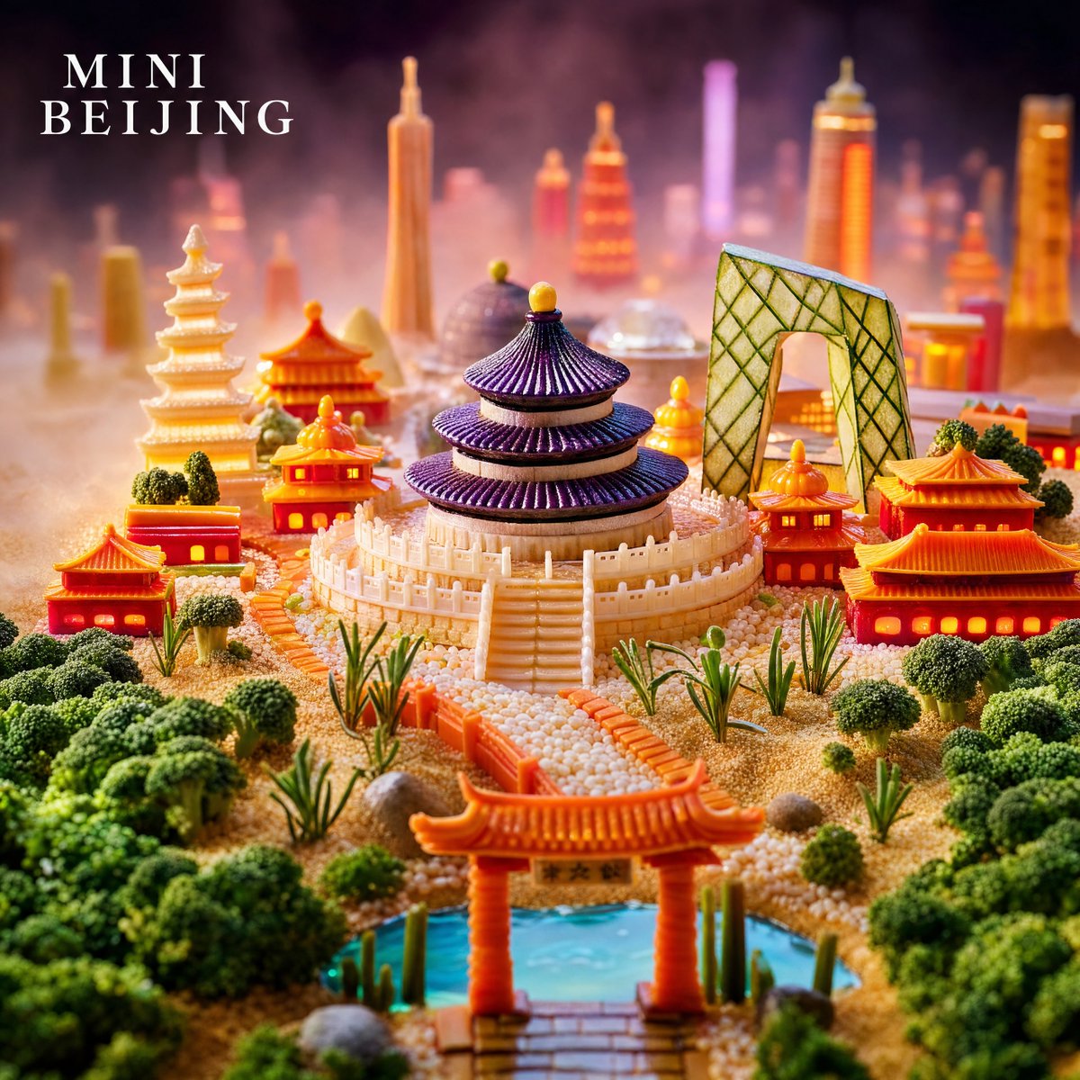 Mini Beijing Sugar Cityscape