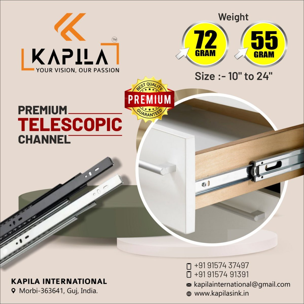 ibais_hardware's tweet photo. KAPILA INTERNATIONAL - Morbi ๐ข
๐ค Mr. Prakash Dabhi: +91 9157437497
๐ฌ WhatsApp Enquiry:
https://t.co/NDFb5pAvms
.
#KapilaInternational #Morbi #KitchenAccessories #KitchenHardware #OEM #ModularKitchen #KitchenFittings #FurnitureHardware #ArchitectureHardware #Telescopicchannel https://t.co/vjO508jUgR