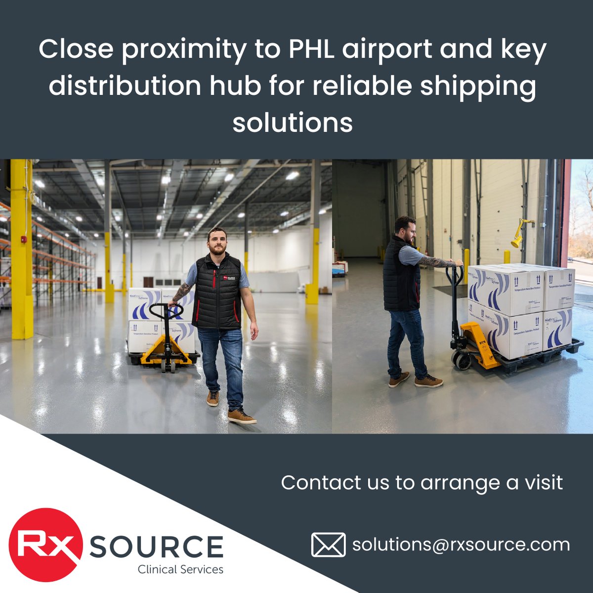 rxsourceglobal's tweet photo. Phase 2 is complete at our West Deptford facility: nearly 50,000 ft² of expanded GMP space with packaging/labelling capabilities from ambient to -80 °C. Strategically located near PHL for reliable global distribution. Contact us to arrange a tour https://t.co/7YTwrhyakk https://t.co/nqhjavSYAy