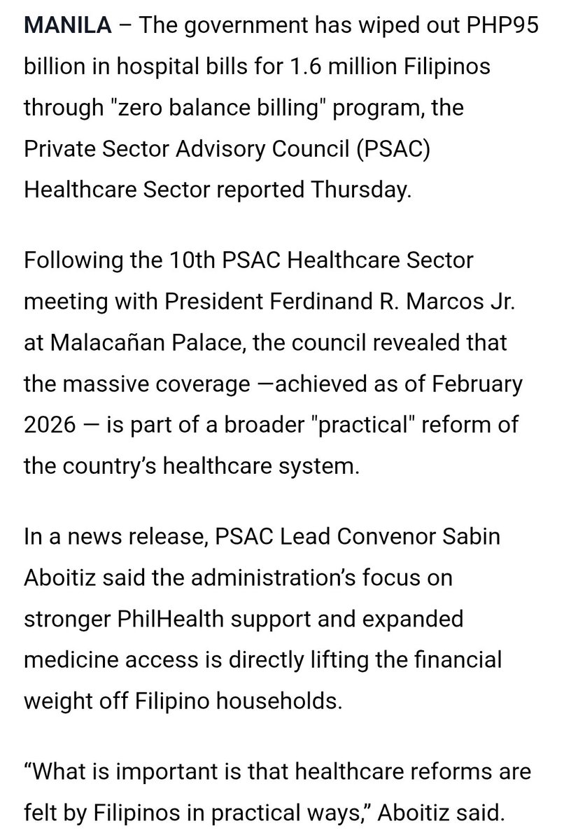 IamNinaGirl's tweet photo. Yes!!! 👏👏👏
#PBBM
#PhilHealth
#DOH
#PBBMAdmin
#PSAC
#ZeroBalanceBilling
#BayadnaangBillMo
#BagongPilipinas https://t.co/whlkAyCsN3