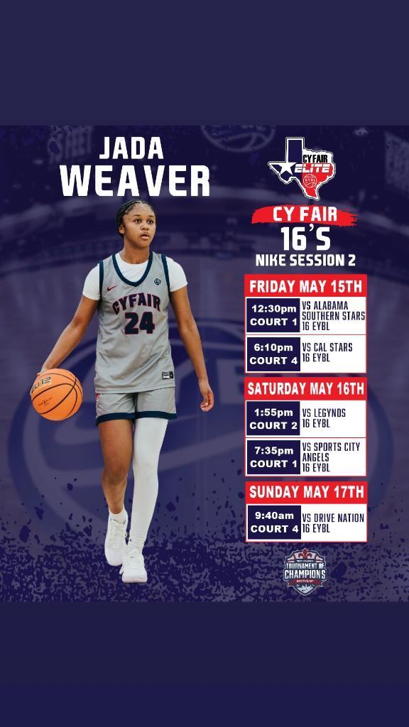 Jada2028's tweet photo. My schedule for this weekend! Cant wait to compete and have fun with my team! https://t.co/rbNgodUBSQ