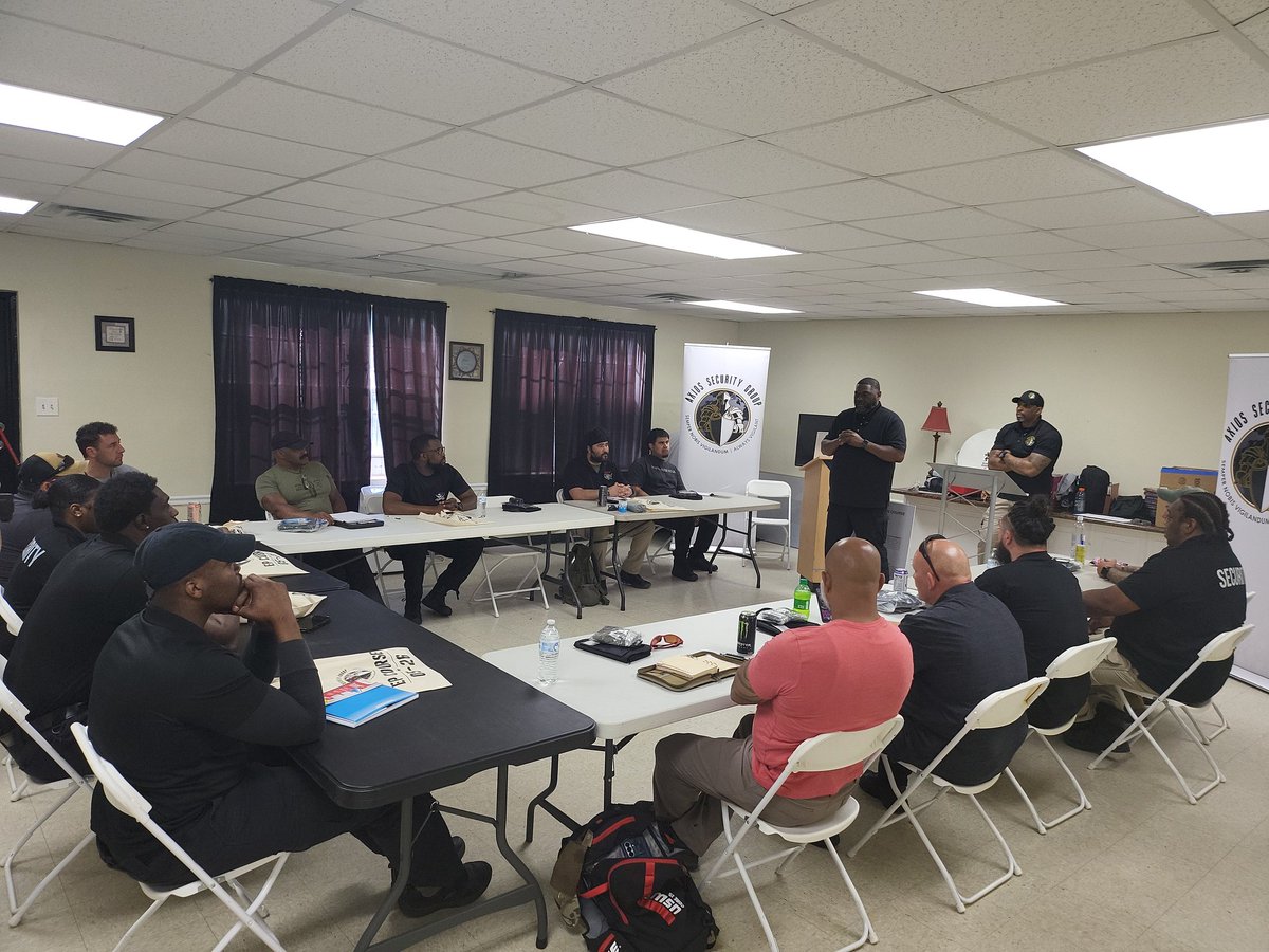 AxiosFirm's tweet photo. Day 1 of our Executive Protection Certified Training Program is officially underway — and we are incredibly excited and grateful to announce we have a FULL CLASS.

Seeing professionals come together with a mindset focused on discipline, readiness, protection, and professionalism is a powerful thing to witness. This course is about more than just security — it’s about responsibility, leadership, preparedness, and the commitment to protecting others at the highest level.

Over the next several days, these students will be challenged with real-world scenarios, operational planning, movement techniques, threat awareness, and executive protection fundamentals designed to prepare them for real-world operations.

Thank you to every student who trusted Axios Security Group with your training journey. We do not take that responsibility lightly.

Let’s get to work.
REAL-WORLD TRAINING. REAL-WORLD SCENARIOS. REAL-WORLD READINESS.

#ExecutiveProtection #AxiosSecurityGroup #EPTraining #ExecutiveProtectionTraining #SecurityProfessionals #Readiness #Protection #Leadership #EverVigilant #TrainingDay1