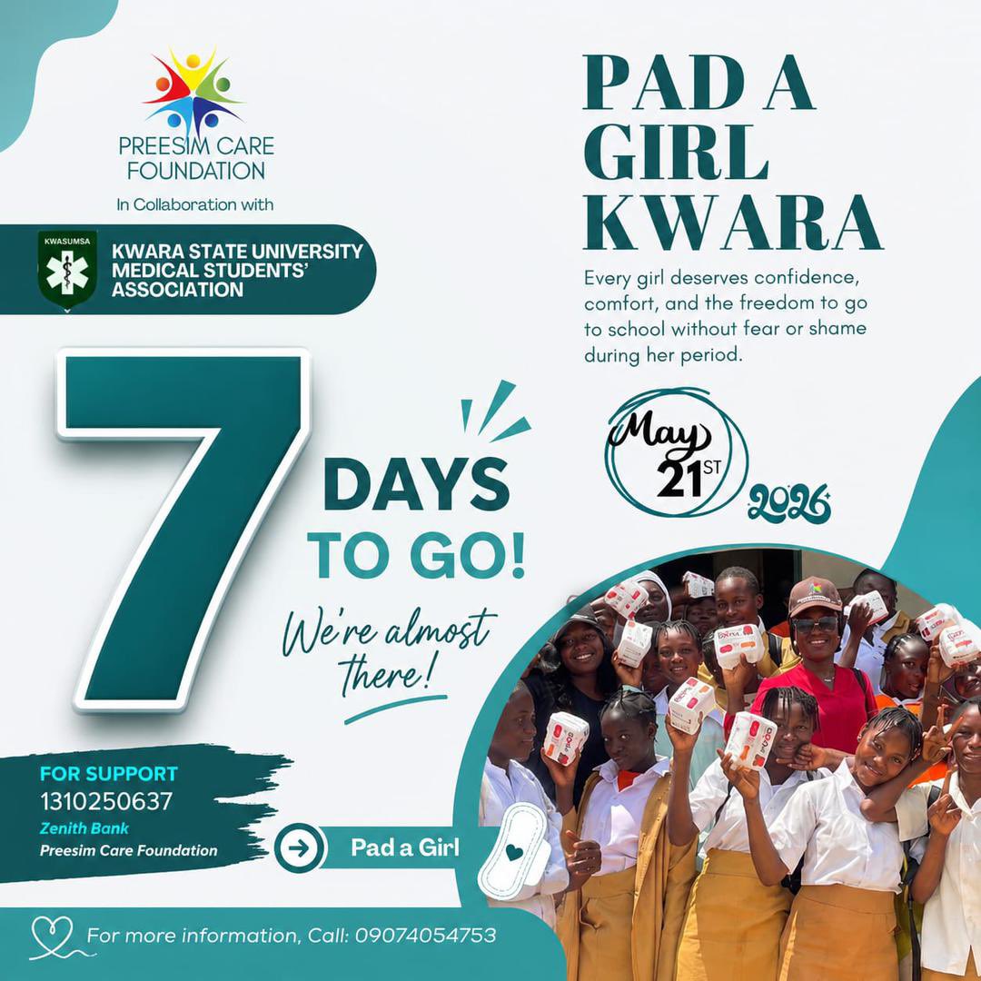 KWASUMSA__'s tweet photo. Kwasumsa is on a mission to provide pad for over 300 girls in Malete community, this project is in collaboration with @PREESIM_CARE care foundation, we can’t do this alone, we need your support to remind every girl that her period should never stop her dreams ❤️
#PadaGirlkwara https://t.co/E9KxBMN2Kq
