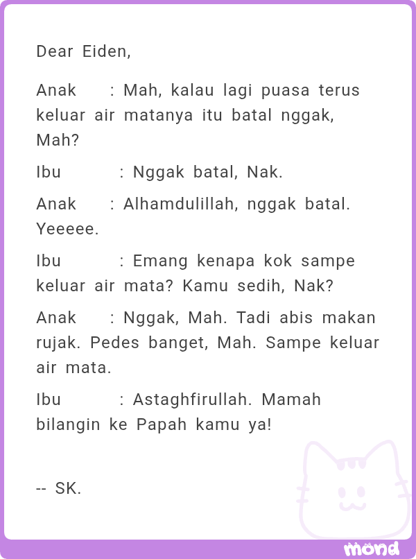 bniscuits's tweet photo. Untuk Yuno Gasai katanya you're somewhat different.

Buat masters lagi, terima kasih kembali SK!

Eiden dan Wanderer dapet cerpen dari SK 😭 https://t.co/j7yBOFpOcb