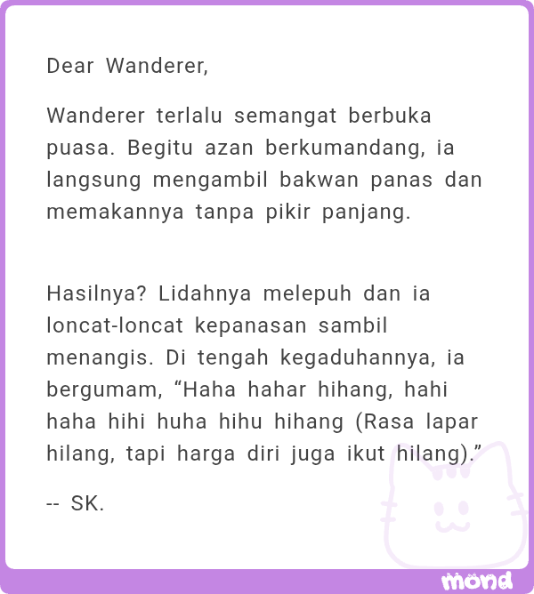 bniscuits's tweet photo. Untuk Yuno Gasai katanya you're somewhat different.

Buat masters lagi, terima kasih kembali SK!

Eiden dan Wanderer dapet cerpen dari SK 😭 https://t.co/j7yBOFpOcb