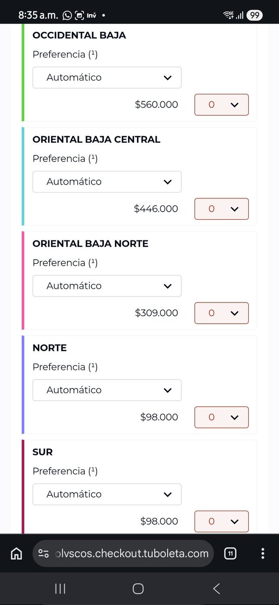 jfmosquera's tweet photo. @Tuboletaoficial Una farsa total! 5 minutos despues ya no hay boletas para ninguna categoría?? Otra vez negocio de reventa? @Tuboletaoficial @FCFSeleccionCol @Bancolombia https://t.co/C8RV7aj8cw