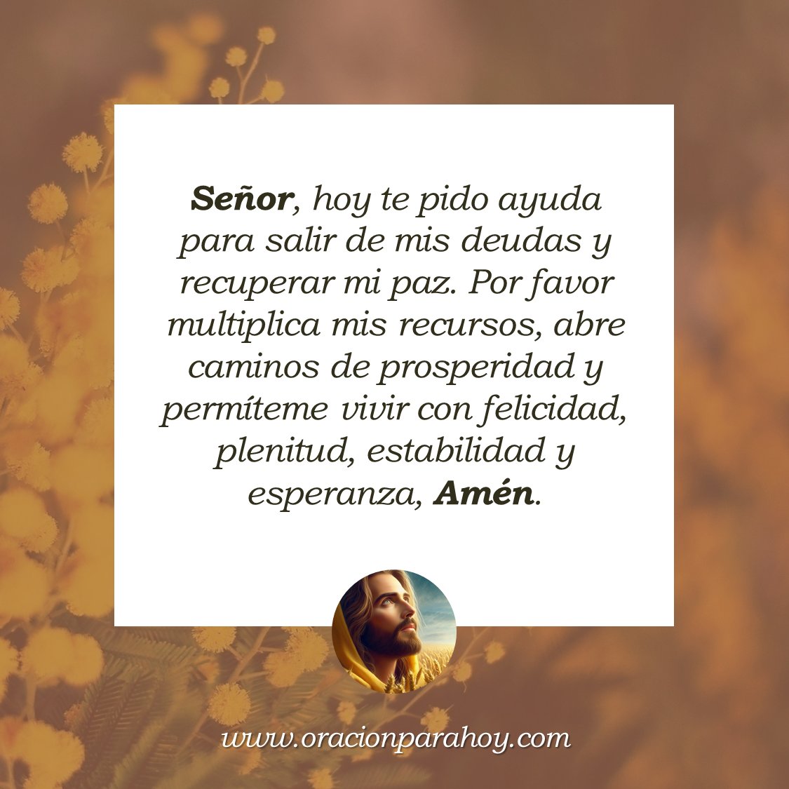 OracionParaHoy's tweet photo. ORACIÓN MILAGROSA PARA SALDAR TODAS TUS DEUDAS: Señor, hoy entrego mis deudas y mis necesidades en tus manos. Por favor rompe toda escasez y llévame a tiempos nuevos de bienestar, puertas abiertas, prosperidad y milagros.

Mira este vídeo en: https://t.co/4n9LBEQ5hb ✨ https://t.co/0DaYuBhXa6